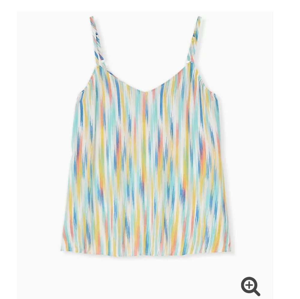 Torrid Sophie Multi Stroke Crinkled Gauze Tank